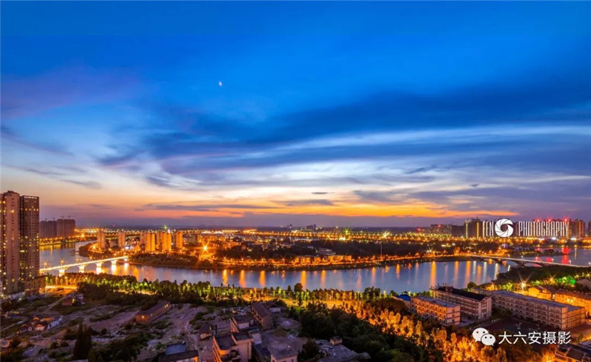 六安城市夜景一撇
